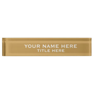 Porte-nom Pour Bureau Créez votre propre or