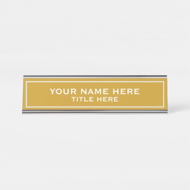 Porte-nom Pour Bureau Créez votre propre produit (Devant)