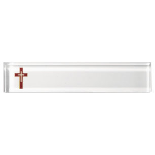 Porte-nom Pour Bureau Croix chrétienne