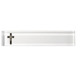 Porte-nom Pour Bureau Croix chrétienne