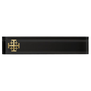Porte-nom Pour Bureau croix chrétienne