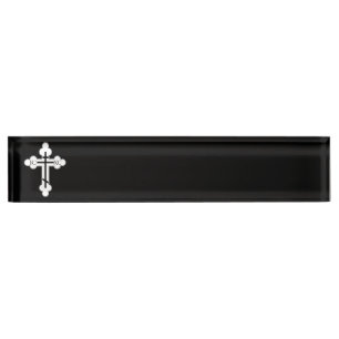 Porte-nom Pour Bureau Croix orthodoxe