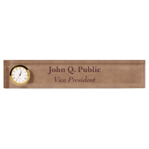 Porte-nom Pour Bureau Cuir