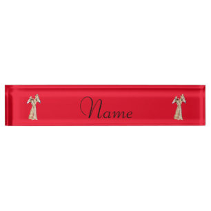 Porte-nom Pour Bureau Cute Giraffe Couple Thunder_Cove