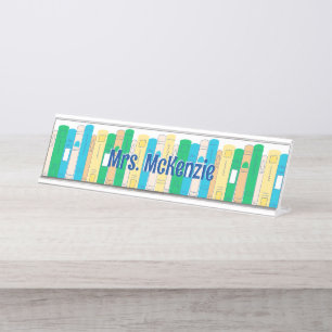 Porte-nom Pour Bureau Cute Livres Anglais Enseignant