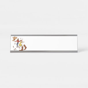 Porte-nom Pour Bureau Danse carrée