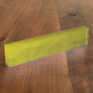 Porte-nom Pour Bureau Dégradé ombré jaune foncé à motif de maille géomét