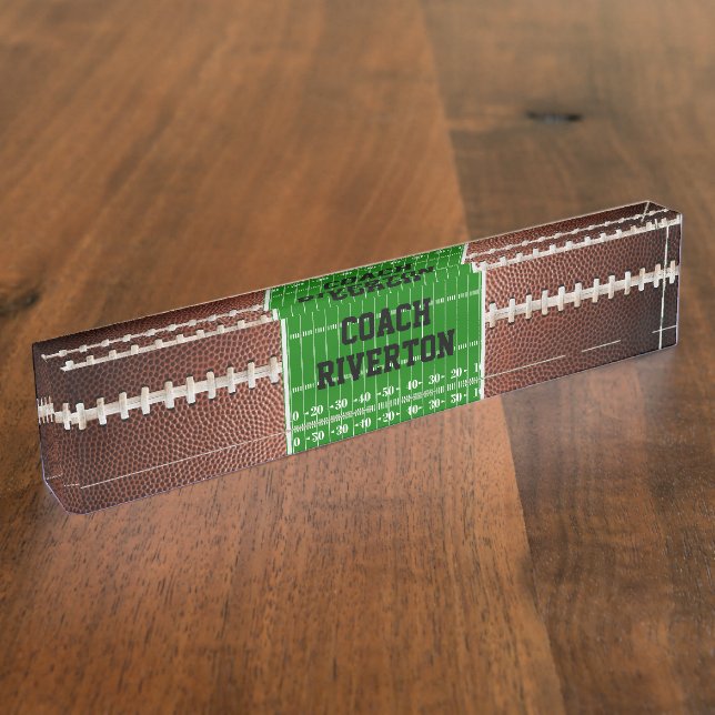 Porte-nom Pour Bureau Dentelles de football Texture Arrière - plan 3 (Taille)