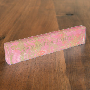Porte-nom Pour Bureau D'entreprise personnalisé par classique de marbre