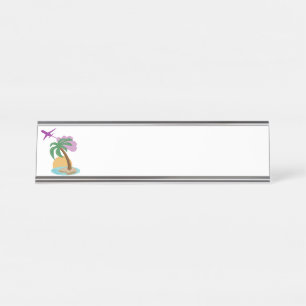 Porte-nom Pour Bureau Destination tropicale