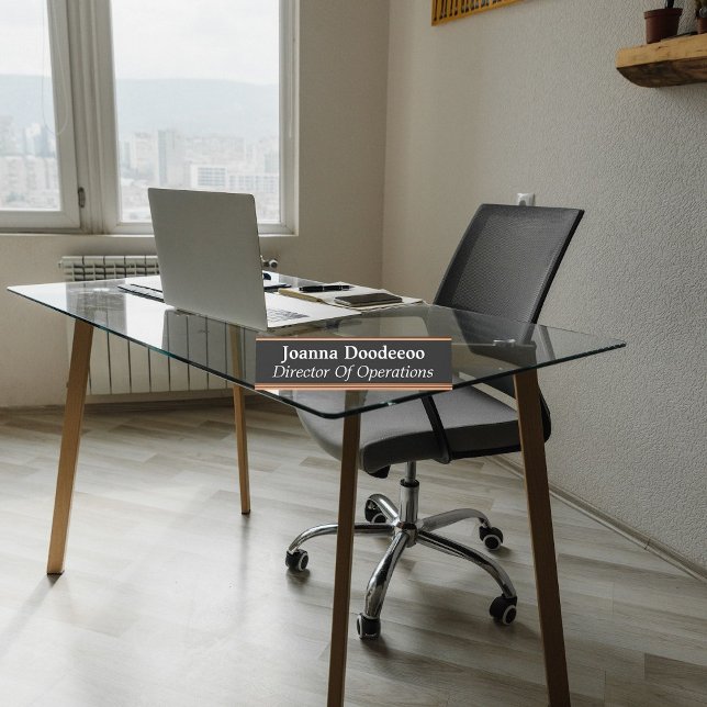 Porte-nom Pour Bureau Directeur des opérations Black (Créateur téléchargé)