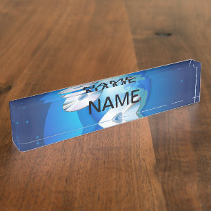Porte-nom Pour Bureau Disque volant