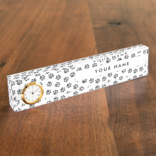 Porte-nom Pour Bureau Doodle Paws, Pattes de Chien, Pattes de Chat, Patt