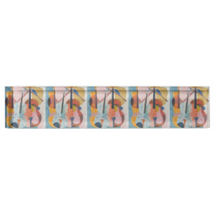 Porte-nom Pour Bureau Double basse colorée Abstraite
