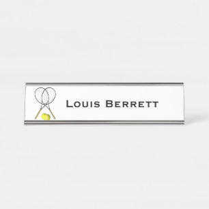 Porte-nom Pour Bureau Double Tennis Sport Thème