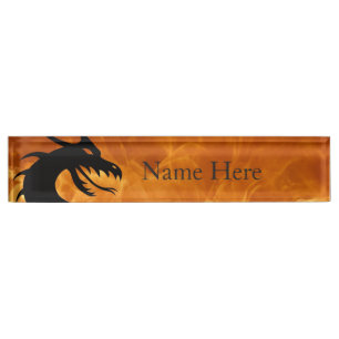 Porte-nom Pour Bureau Dragon stylisé