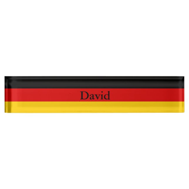 Porte-nom Pour Bureau Drapeau allemand (Devant)