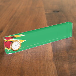 Porte-nom Pour Bureau Drapeau de Guyana
