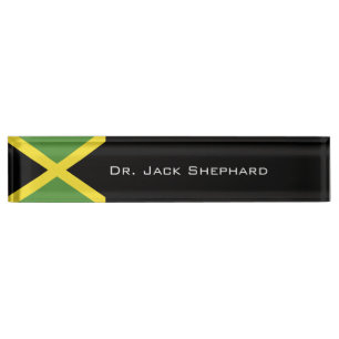 Porte-nom Pour Bureau Drapeau de la Jamaïque