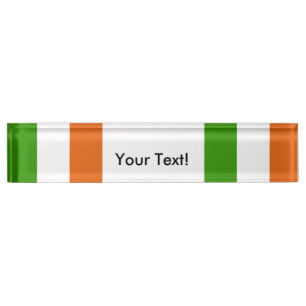 Porte-nom Pour Bureau Drapeau de l'Irlande