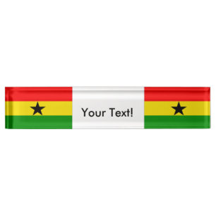Porte-nom Pour Bureau Drapeau du Ghana