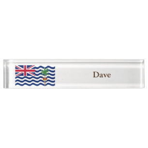 Porte-nom Pour Bureau Drapeau du Territoire britannique de l'océan Indie
