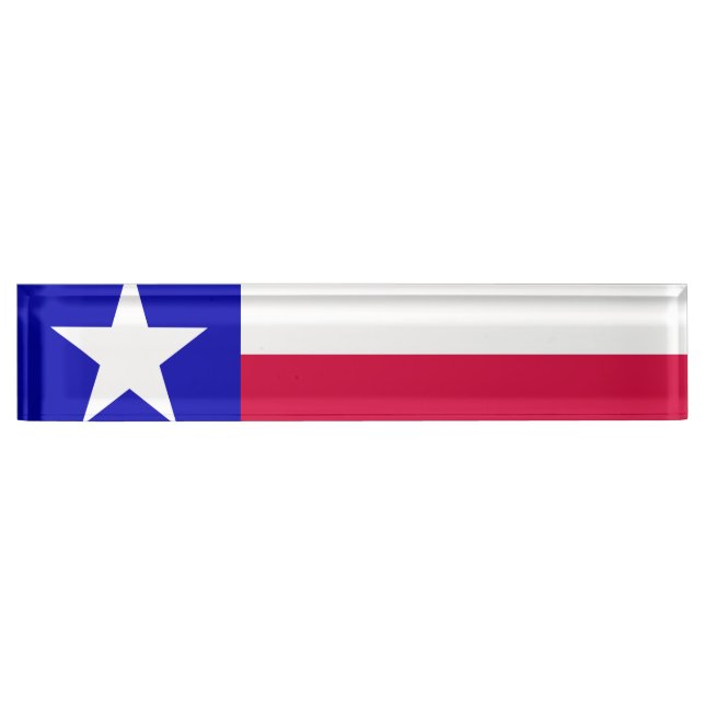 Porte-nom Pour Bureau Drapeau du Texas (Devant)