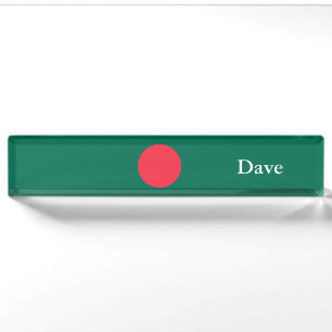 Porte-nom Pour Bureau Drapeau patriotique bangladais