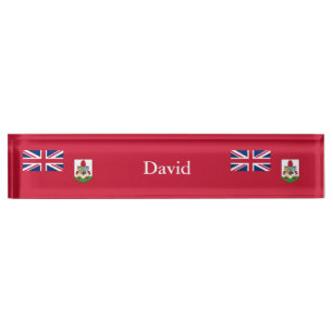 Porte-nom Pour Bureau Drapeau patriotique des Bermudes