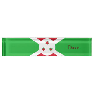 Porte-nom Pour Bureau Drapeau patriotique du Burundi