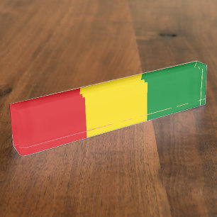 Porte-nom Pour Bureau Drapeau rastafarien Rasta Ethiopie