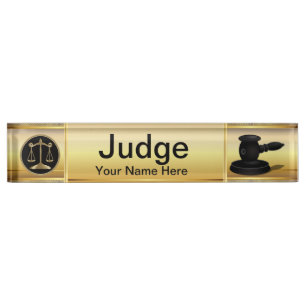 Porte-nom Pour Bureau Droit   Échelle de justice   Avocat