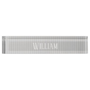 Porte-nom Pour Bureau Écrans gris clair personnalisés