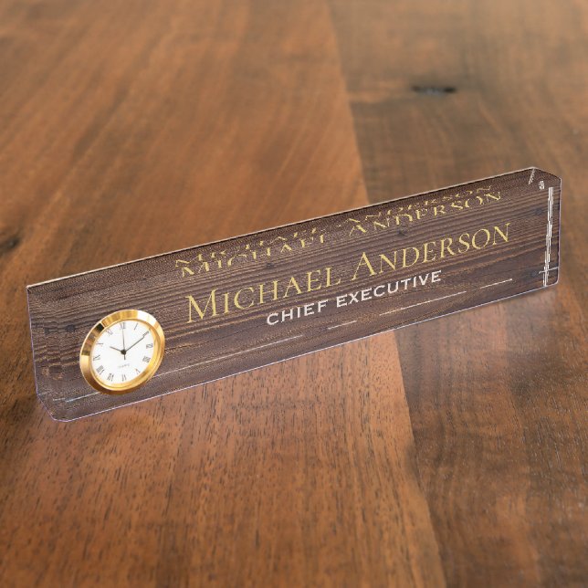 Porte-nom Pour Bureau Élégant bureau personnalisé NOM Plaque Executive (Taille)