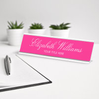 Élégant Classy Girly Bright Rose Personnalisé