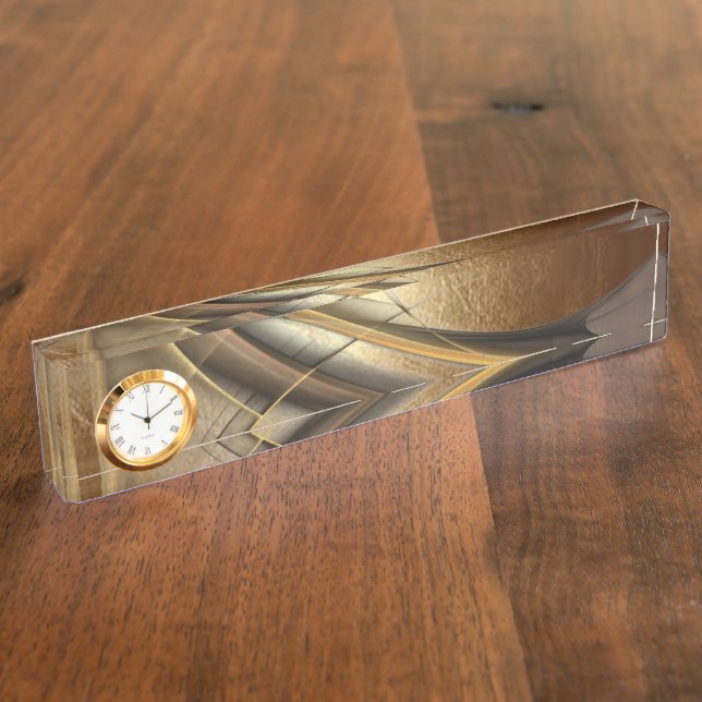 Porte-nom Pour Bureau Elégant look Cuir Luxe (Taille)