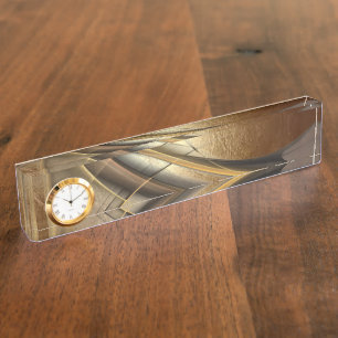Porte-nom Pour Bureau Élégant Luxe Cuir Aspect