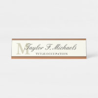 Élégant monogramme et nom