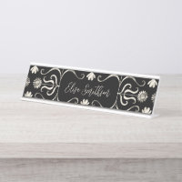 Élégante Feminine Vintage Chic Black Silver