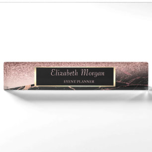 Porte-nom Pour Bureau Elégante Parties scintillant Élégante Bokeh Ombre,