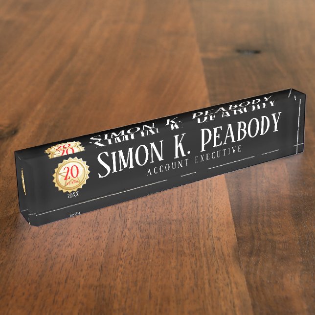 Porte-nom Pour Bureau Employé d'étoile plaque signalétique (Taille)