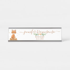Porte-nom Pour Bureau Enchanted Forest Baby Shower