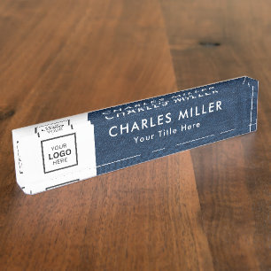 Porte-nom Pour Bureau Enseigne de bureau professionnelle avec logo