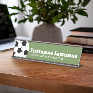 Porte-nom Pour Bureau Entraîneur de balle de football ou enseignant - De