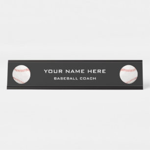 Porte-nom Pour Bureau Entraîneur de baseball