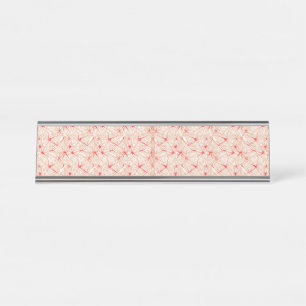 Porte-nom Pour Bureau Envelopper le papier avec un motif répétitif de ro