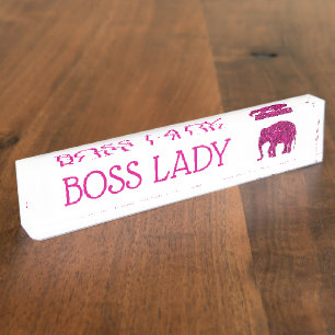 Porte-nom Pour Bureau Étincelle rose étincelante étincelante étincelante