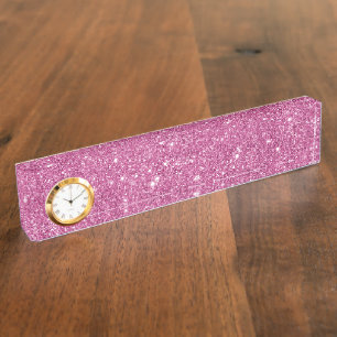 Porte-nom Pour Bureau Étincelles de parties scintillantes de roses