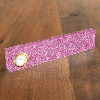 Porte-nom Pour Bureau Étincelles de parties scintillantes de roses