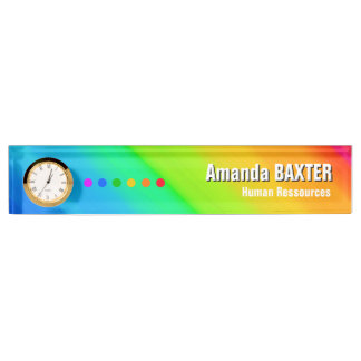 Porte-nom Pour Bureau Étiquette de nom arc-en-ciel